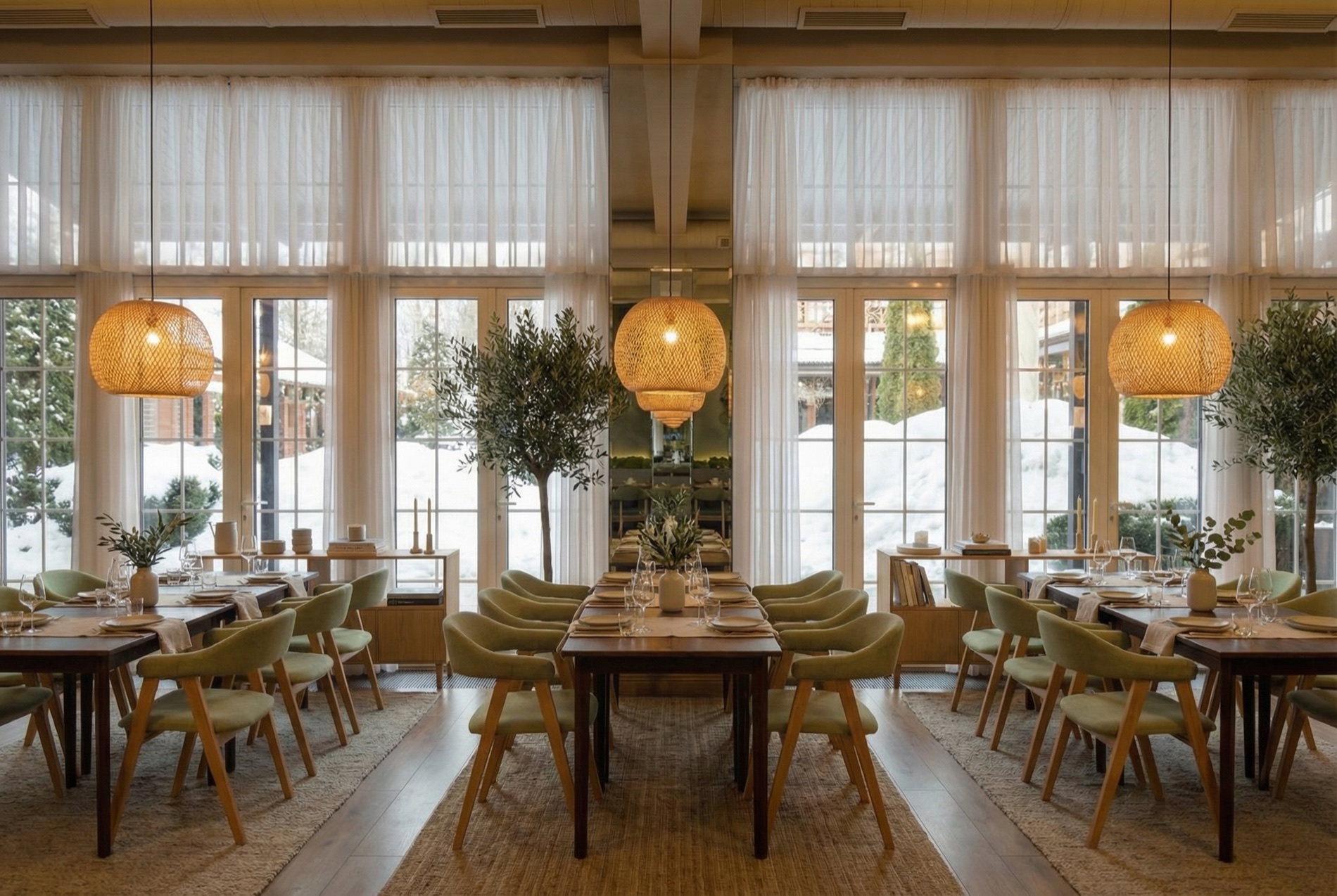 Ботанический ресторан — 02 window dining room