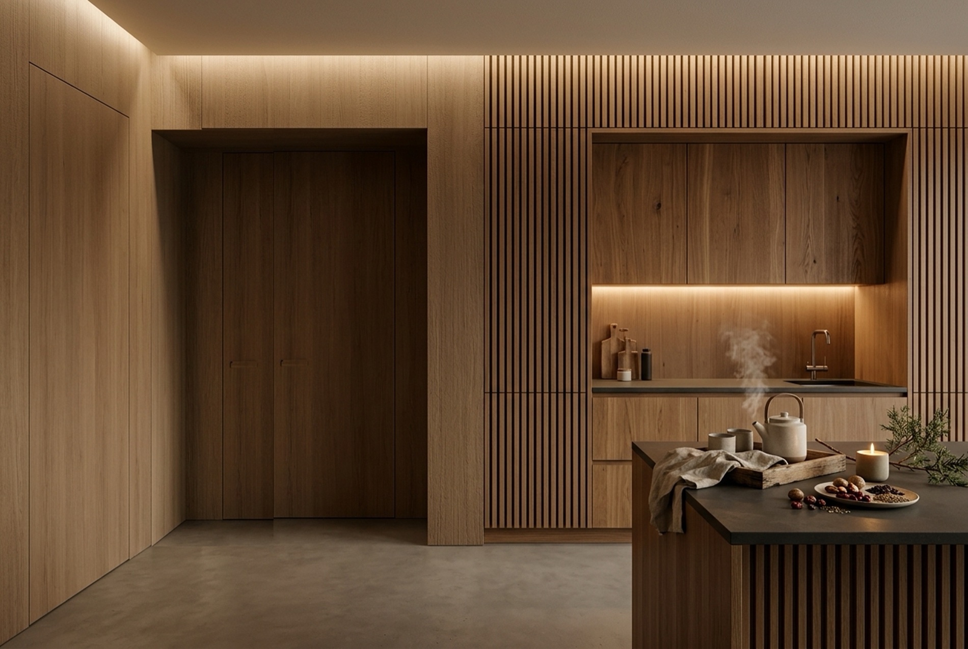 Банный дом с внутренним двором — 09 kitchen interior