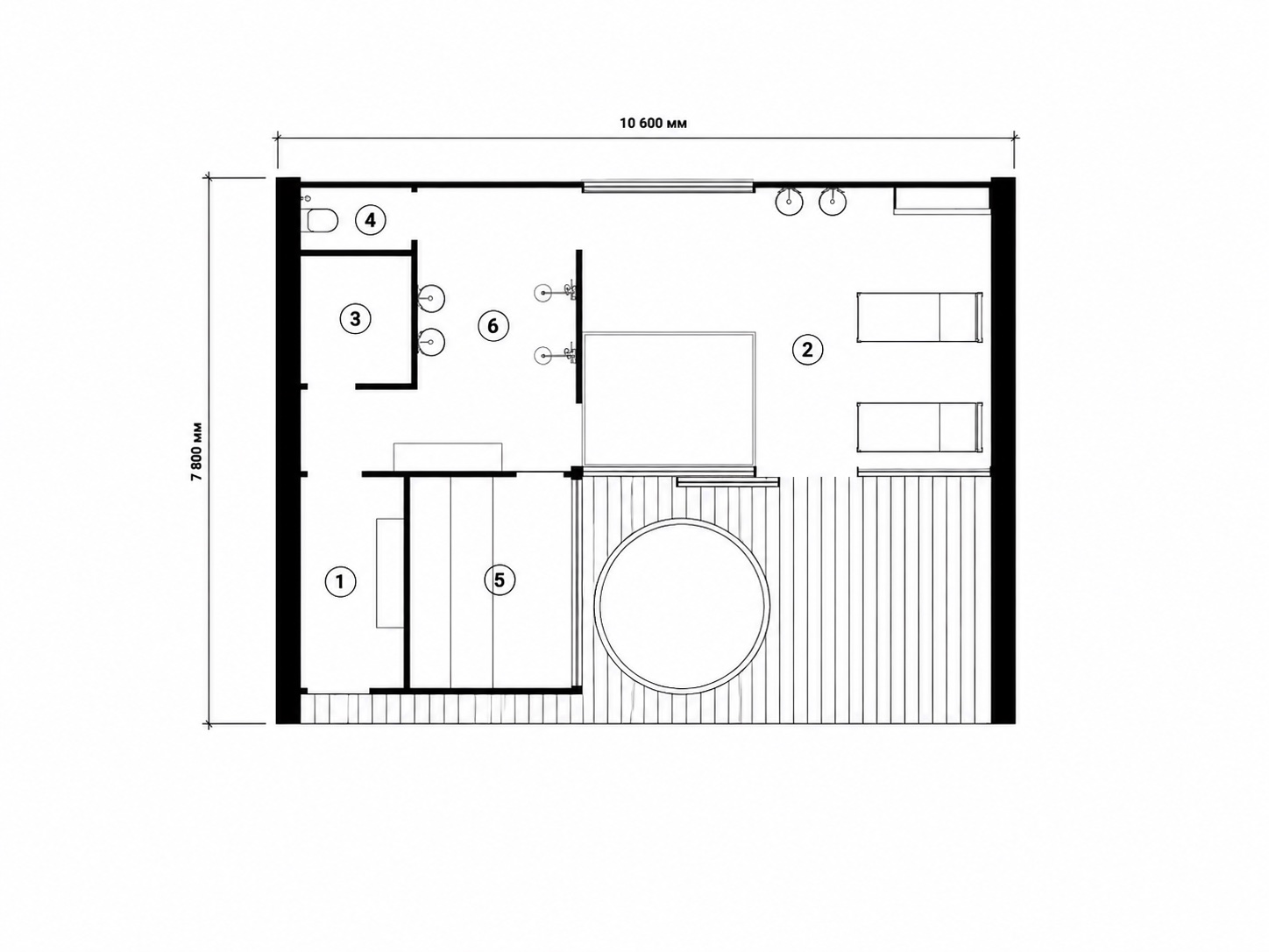 Приватная спа-баня для уединения — 03 floor plan