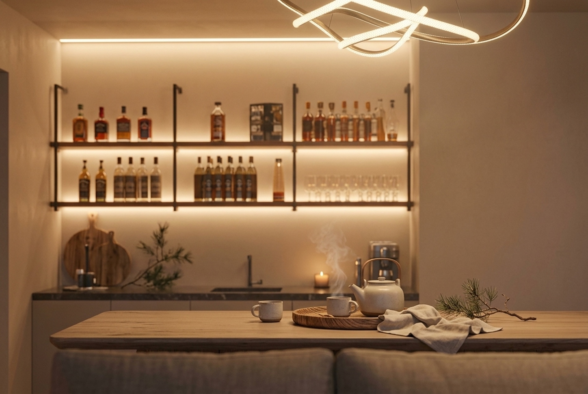 Банный дом для большой семьи — 08 bar interior